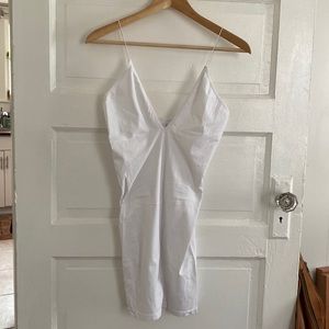 Free People Intimates Deep V White Slip